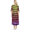 Rainbow Wood Digital Paper Pattern Bow Sleeve Chiffon Midi Dress View4