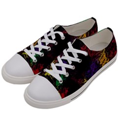 Floral Patter Flowers Floral Drawing Women s Low Top Canvas Sneakers