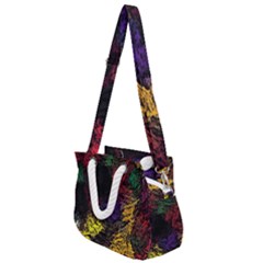 Abstract Painting Colorful Rope Handles Shoulder Strap Bag