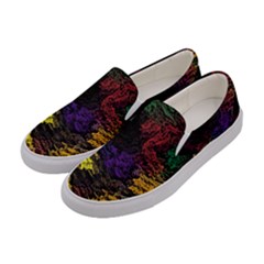 Abstract Painting Colorful Women s Canvas Slip Ons by Cemarart