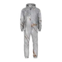 Gray Light Marble Stone Texture Background Hooded Jumpsuit (kids)