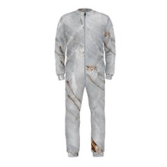 Gray Light Marble Stone Texture Background Onepiece Jumpsuit (kids) by Cemarart