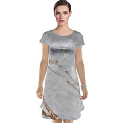 Gray Light Marble Stone Texture Background Cap Sleeve Nightdress