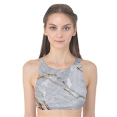 Gray Light Marble Stone Texture Background Tank Bikini Top