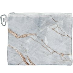 Gray Light Marble Stone Texture Background Canvas Cosmetic Bag (xxxl)