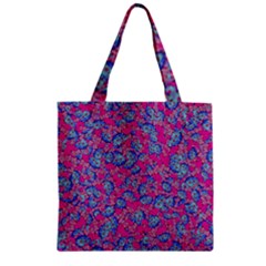 Colorful Cosutme Collage Motif Pattern Zipper Grocery Tote Bag by dflcprintsclothing