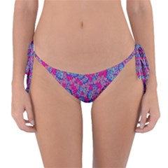 Colorful cosutme collage motif pattern Reversible Bikini Bottoms