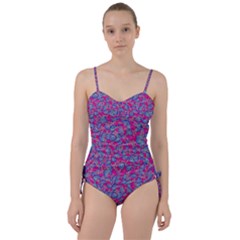 Colorful cosutme collage motif pattern Sweetheart Tankini Set