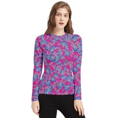 Colorful Cosutme Collage Motif Pattern Women s Long Sleeve Rash Guard by dflcprintsclothing