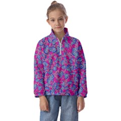 Colorful Cosutme Collage Motif Pattern Kids  Half Zip Hoodie by dflcprintsclothing