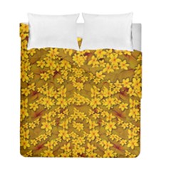 Blooming Flowers Of Lotus Paradise Duvet Cover Double Side (full/ Double Size)