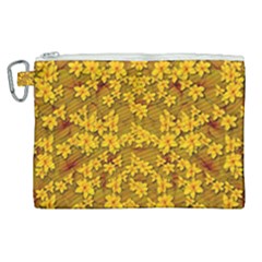 Blooming Flowers Of Lotus Paradise Canvas Cosmetic Bag (xl)