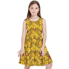 Blooming Flowers Of Lotus Paradise Kids  Skater Dress