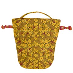 Blooming Flowers Of Lotus Paradise Drawstring Bucket Bag