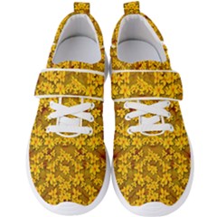 Blooming Flowers Of Lotus Paradise Men s Velcro Strap Shoes