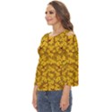 Blooming Flowers Of Lotus Paradise Cut Out Wide Sleeve Top View2