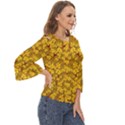 Blooming Flowers Of Lotus Paradise Cut Out Wide Sleeve Top View3