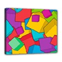 Abstract Cube Colorful  3d Square Pattern Deluxe Canvas 24  x 20  (Stretched) View1