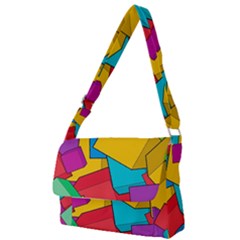 Abstract Cube Colorful  3d Square Pattern Full Print Messenger Bag (S)