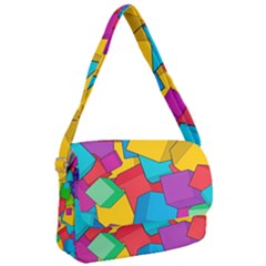 Abstract Cube Colorful  3d Square Pattern Courier Bag