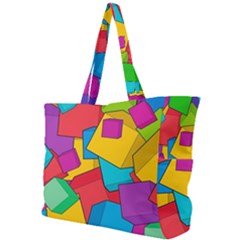 Abstract Cube Colorful  3d Square Pattern Simple Shoulder Bag