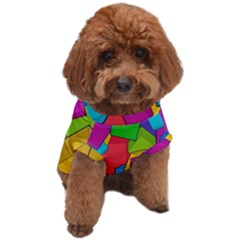 Abstract Cube Colorful  3d Square Pattern Dog T-Shirt