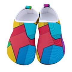 Abstract Cube Colorful  3d Square Pattern Kids  Sock-Style Water Shoes