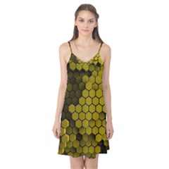 Yellow Hexagons 3d Art Honeycomb Hexagon Pattern Camis Nightgown 