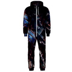 Fractal Cube 3d Art Nightmare Abstract Hooded Jumpsuit (men) by Cemarart