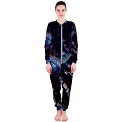 Fractal Cube 3d Art Nightmare Abstract Onepiece Jumpsuit (ladies)