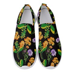 Flowers Pattern Art Floral Texture Women s Slip On Sneakers