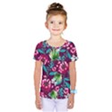 Flowers Pattern Art Texture Floral Kids  One Piece T-Shirt View1