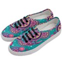 Floral Pattern Abstract Colorful Flow Oriental Spring Summer Women s Classic Low Top Sneakers View2