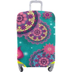 Floral Pattern Abstract Colorful Flow Oriental Spring Summer Luggage Cover (large) by Cemarart