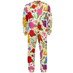 Colorful Flowers Pattern Onepiece Jumpsuit (men) by Cemarart