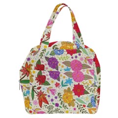 Colorful Flowers Pattern Boxy Hand Bag by Cemarart