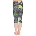 Leaves Floral Pattern Nature Kids  Capri Leggings  View2