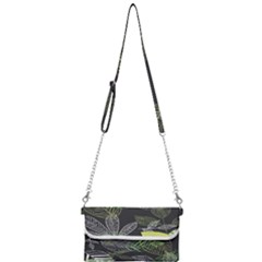 Leaves Floral Pattern Nature Mini Crossbody Handbag