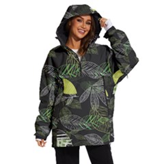 Leaves Floral Pattern Nature Women s Ski And Snowboard Waterproof Breathable Jacket