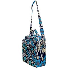 Blue Flower Floral Flora Naure Pattern Crossbody Day Bag by Cemarart