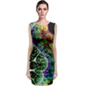 Digital Art Fractal Abstract Artwork 3d Floral Pattern Waves Vortex Sphere Nightmare Classic Sleeveless Midi Dress View1