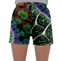 Digital Art Fractal Abstract Artwork 3d Floral Pattern Waves Vortex Sphere Nightmare Sleepwear Shorts