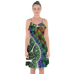 Digital Art Fractal Abstract Artwork 3d Floral Pattern Waves Vortex Sphere Nightmare Ruffle Detail Chiffon Dress