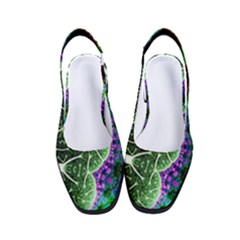 Digital Art Fractal Abstract Artwork 3d Floral Pattern Waves Vortex Sphere Nightmare Women s Classic Slingback Heels