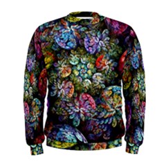 Floral Fractal 3d Art Pattern Men s Sweatshirt