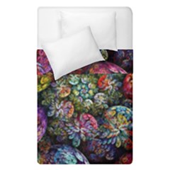 Floral Fractal 3d Art Pattern Duvet Cover Double Side (single Size)