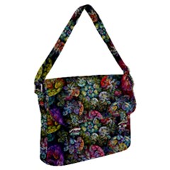 Floral Fractal 3d Art Pattern Buckle Messenger Bag