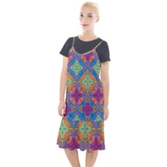 Colorful Flora Flora Kazakh Pattern Camis Fishtail Dress