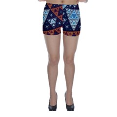 Fractal Triangle Geometric Abstract Pattern Skinny Shorts