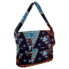 Fractal Triangle Geometric Abstract Pattern Buckle Messenger Bag by Cemarart